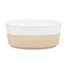 White Textured Ceramic Dipper Dog Bowl, 4 Cup, Medium