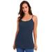 Plus Size Women's Stretch Cotton Cami by Jessica London in Navy (Size 30/32) Straps