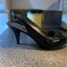 Nine West Shoes | Nine West Open Toe Black Patent Leather Shoes | Color: Black | Size: 7.5