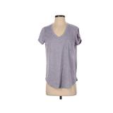 Signature Studio Short Sleeve T-Shirt: Gray Print Tops - Women's Size Small