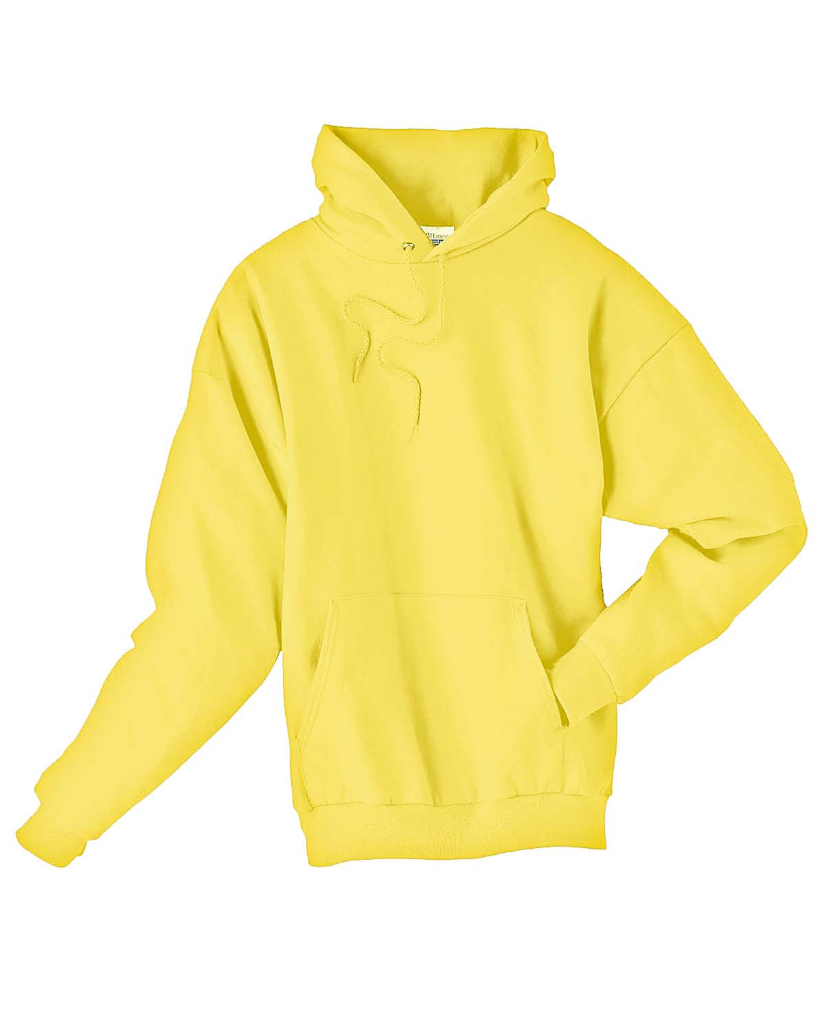 Hanes P170 Ecosmart 50/50 Pullover Hooded Sweatshirt in Yellow size 4XL | Cotton Polyester