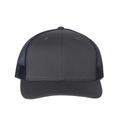 Richardson 112 Snapback Trucker Cap in Charcoal/Navy Blue size Adjustable | 60/40 cotton/polyester