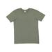 LAT 6901 Men's Fine Jersey T-Shirt in Bamboo Blackout size XL | Ringspun Cotton LA6901