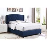 Lark Manor™ Dorthy Tufted Low Profile Standard Bed Velvet in Blue | 53 H x 86 W x 86 D in | Wayfair 9392EAE723FC4A00B2D02AF1CB280C04