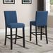 Winston Porter Carlianna Bar & Counter Stool Wood/Upholstered in Blue | 44 H x 16 W x 23 D in | Wayfair 44DB09A82D88467E86CAF9B71AACCFBE