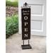 Open/Closed Standing Sign - 6½''W x 5''D x 31''H