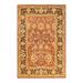 Overton Hand Knotted Wool Vintage Inspired Traditional Mogul Orange Area Rug - 6'2" x 9'4"