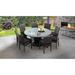 Barbados 60 Inch Outdoor Patio Dining Table with 8 Armless Chairs