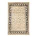 Overton Hand Knotted Wool Vintage Inspired Traditional Mogul Ivory Area Rug - 6'1" x 8'10"