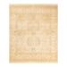 Overton Hand Knotted Wool Vintage Inspired Traditional Mogul Ivory Square Area Rug - 6'2" x 6'3"