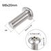 M8x20mm Torx Security Machine Screw,20pcs Pan Head Screw Inside Column - Silver