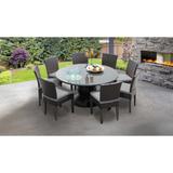 Belle 60 Inch Outdoor Patio Dining Table with 8 Armless Chairs