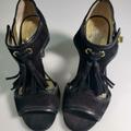 Coach Shoes | Coach Tristen Black Suede Tassel Pumps Heels Shoes | Color: Black | Size: 6.5