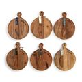 DEMDACO 6 Piece Cheese Board Set Wood in Brown | 5 W in | Wayfair 1008090021