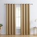 HLC.ME Solid Max Blackout Thermal Grommet Curtain Panels Polyester in Brown | 72 H in | Wayfair LARNC-TAUP52x72