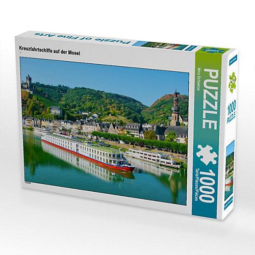 Puzzle CALVENDO Puzzle Kreuzfahrtschiffe auf der Mosel - 1000 Teile Foto-Puzzle glückliche Stunden Kinder