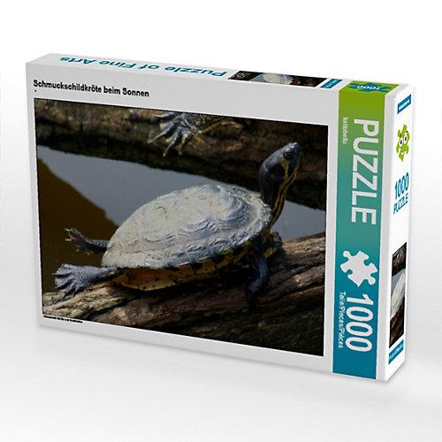Puzzle Schmuckschildkröte beim Sonnen Foto-Puzzle Bild von Kattobello Puzzle