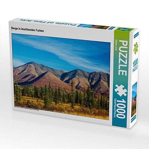 Puzzle CALVENDO Puzzle Berge in leuchtenden Farben - 1000 Teile Foto-Puzzle glückliche Stunden Kinder