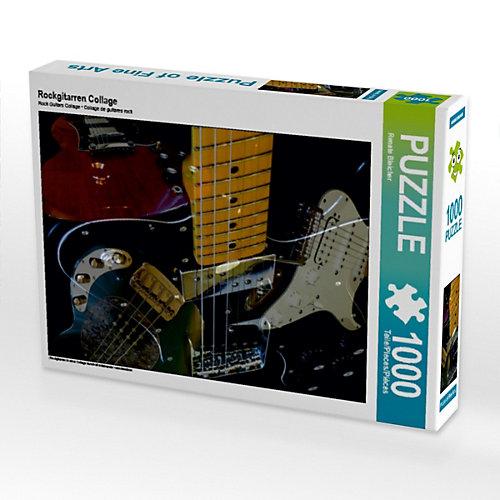 Puzzle CALVENDO Puzzle Rockgitarren Collage - 1000 Teile Foto-Puzzle glückliche Stunden Kinder