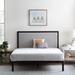 Zipcode Design™ Aquavia Metal Platform Bed Frame w/ Headboard Upholstered/Metal & Upholstered/Metal/Polyester in Gray | Wayfair