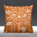 ULLI HOME Raina Floral Indoor/Outdoor Throw Pillow Polyester/Polyfill blend in Orange | 19 H x 19 W x 5.25 D in | Wayfair Raina_Square_Orange_20x20