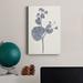 Winston Porter Navy Botanicals VI Premium Gallery Wrapped Canvas - Ready To Hang Canvas, in Blue/Indigo/Pink | 24 H x 24 W x 1 D in | Wayfair
