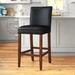 Red Barrel Studio® Taib 29" Luxury Faux Leather Bar Stool Wood/Upholstered/Leather in Black | 43.5 H x 19 W x 23.25 D in | Wayfair