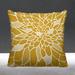 ULLI HOME Raina Floral Indoor/Outdoor Throw Pillow Polyester/Polyfill blend in Yellow | 17 H x 17 W x 4.5 D in | Wayfair Raina_Square_Yellow_18x18