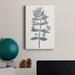 Winston Porter Navy Botanicals III Premium Gallery Wrapped Canvas - Ready To Hang Canvas, in Blue/Green/Indigo | 18 H x 12 W x 1 D in | Wayfair