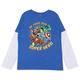 Marvel Comics Seien Sie Ihr eigener Superheld Langarm T Shirt, Kinder, 104-170, Blau/Weiß Heather Grey, Offizielle Handelsware