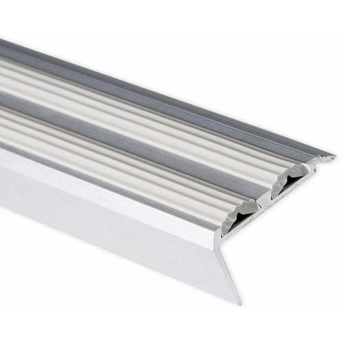 Treppenkantenprofil mit Doppel-Gummieinlage Power Grip Länge: 100 cm Selbstklebend Grau