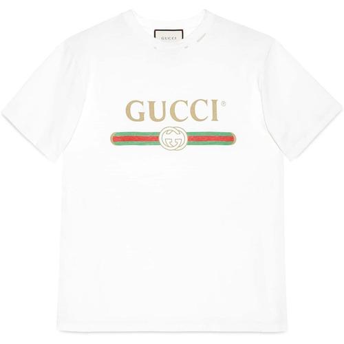 Gucci Übergroßes t-shirt mit logo