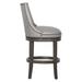 Fairfield Chair Vesper Swivel Stool Wood/Upholstered in Gray | 44 H x 24 W x 26 D in | Wayfair 2002-07_3160 Platinum_Espresso