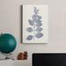 Winston Porter Navy Botanicals IX Premium Gallery Wrapped Canvas - Ready To Hang Canvas, in Blue/Indigo/Pink | 18 H x 12 W x 1 D in | Wayfair