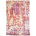 One of a Kind Hand-Woven Modern 4' x 6' Abstract Viscose Orange Rug - 4' x 6'