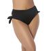 Plus Size Women's Bow High Waist Brief by Swimsuits For All in Black (Size 10)