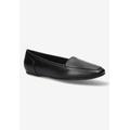 Wide Width Women's Thrill Pointed Toe Loafer by Easy Street in Black (Size 10 W)
