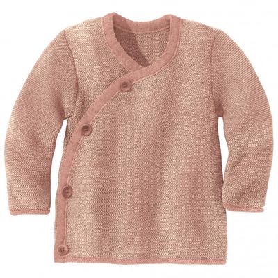 disana - Kid's Melange-Jacke - Merinojacke Gr 62/68 rosa/braun