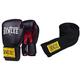 BENLEE Rocky Marciano Boxhandschuhe Training Gloves Rodney, Schwarz/Rot, 12, 194007 & BENLEE Unisex-Adult Rocky Marciano Boxbandagen, Schwarz, 3m