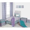 Bacati Petals/Floral Girls Muslin 4 Piece Toddler Bedding Set, Lilac