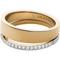 Skagen Ring for Women Kariana, Length: 2 cm Gold Stainless Steel Ring, SKJ1451998