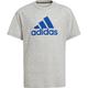 ADIDAS Kinder Shirt T-Shirt Badge of Sport Sum, Größe 176 in Grau Melange/Blau