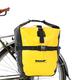 Rhinowalk Bicycle Bag 20L TPU Waterproof Bicycle Pannier Bags Tearproof Rear Seat Pannier Rack Bag MTB Bicycle Saddle Bags (Yellow)