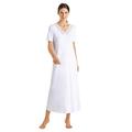 Hanro Women's Nachthemd 1/2 Arm 130 cm Night Shirt, White, S
