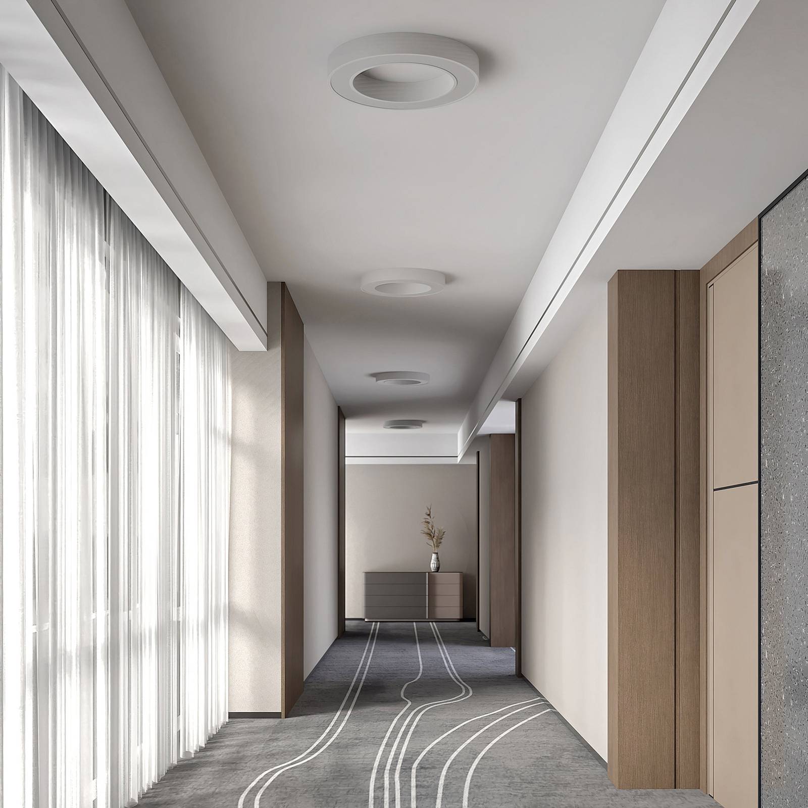 LED Deckenlampe Sharelyn Arcchio, dimmbar, weiß / opal, für Küche, Aluminium, Modern, LED Deckenleuchte