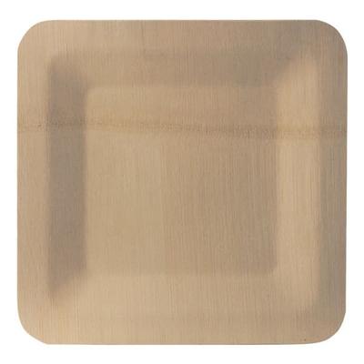 Papstar 10 Teller Bambus eckig natur - 23 x 23 cm mehrfarbig
