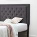 Three Posts™ Magallanes Panel Headboard Upholstered/Polyester in Gray/Black | 78 W x 3.9 D in | Wayfair WLAO2589 41753774