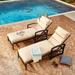 Alcott Hill® Paxson 68" Long Reclining Chaise Lounge Set w/ Cushion Metal | 35.4 H x 26.8 W x 68 D in | Outdoor Furniture | Wayfair