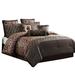 Bloomsbury Market Addylen Microfiber 9 Piece Comforter Set Microfiber in Brown | Queen Comforter + 8 Additional Pieces Included | Wayfair