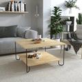 Latitude Run® Marvin Coffee Table 4 Legs Coffee Table Wood/Metal in Brown | 17.7 H x 31.5 W x 31.5 D in | Wayfair 2DEE7476BD5D4AA7AD985BB206590814